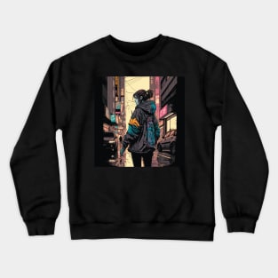 Japanese Street Cyberpunk Tokyo Streetwear Crewneck Sweatshirt